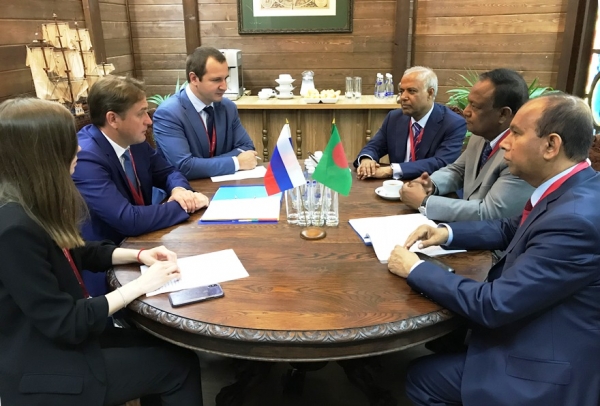 
			ПМЭФ-2019: Россия и Бангладеш продолжат развитие торгово-экономического сотрудничества 		