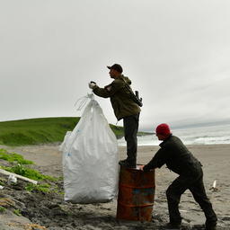 Мусорный «урожай» с камчатского побережья исследовали ученые